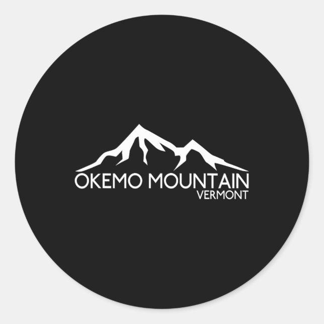 Okemo Mountain Skivermont Runder Aufkleber (Vorderseite)