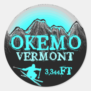 Okemo Vermont Aufkleber für aquamarine Skitouren