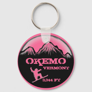 Okemo Vermont rosa Schlüsselanhänger