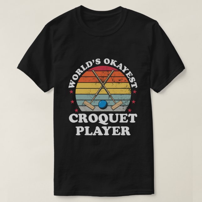 Oket Croquet Player Funny Croquet T-Shirt (Design vorne)