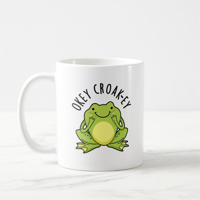 Okey Croak-ey Funny Frog Pub Kaffeetasse (Links)