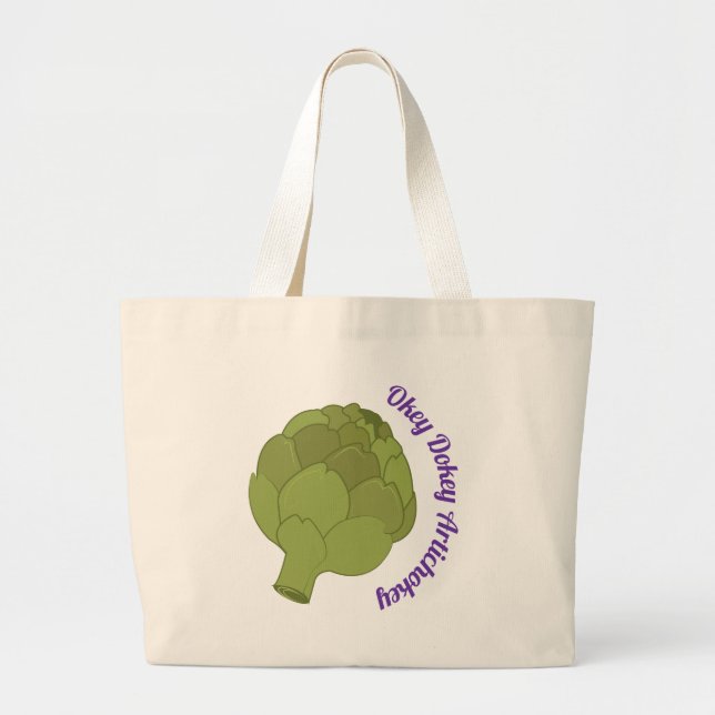 Okey Dokey Artichokey Jumbo Stoffbeutel (Vorne)