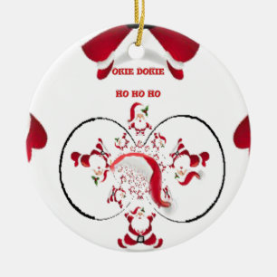 Oki Doki Weihnachtsmann! Keramik Ornament