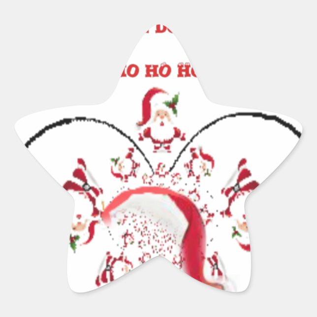 Oki Dokie Santa! Stern-Aufkleber (Vorderseite)