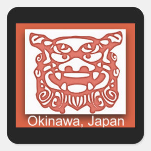 Okinawa-Aufkleber Quadratischer Aufkleber