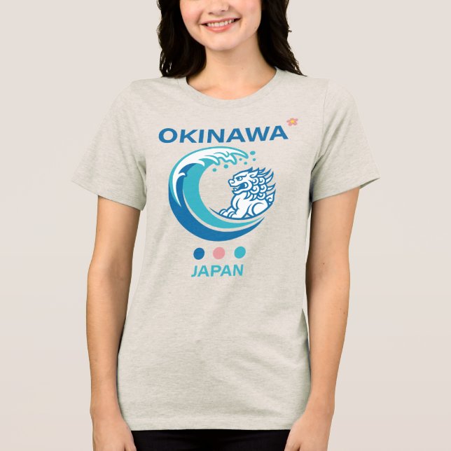 Okinawa Island Japan Tri-Blend Shirt (Vorderseite)