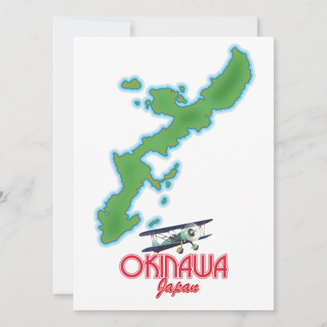 Okinawa Japan Reisekarte (Vorderseite)