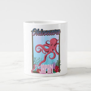 Okinawa Japan Tintenfisch Reiseplakat Jumbo-Tasse