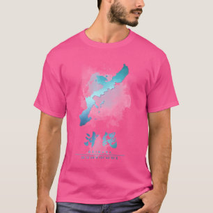 Okinawa Japan Wasserfarbe Karte T-Shirt