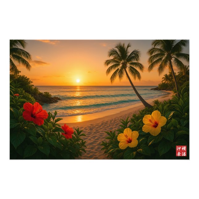 Okinawa Sunset Fotodruck (Vorne)