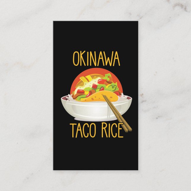 Okinawa Taco Reis japanische Küche Japan Feinschme Visitenkarte (Vorderseite)
