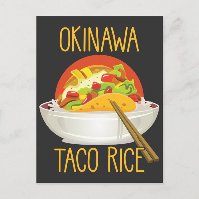 Okinawa Taco Rice japanese Küche Japan Feinschmeck Postkarte (Vorderseite)