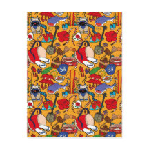 Okinawa Thema uchina Illustration Postcard 沖 縄