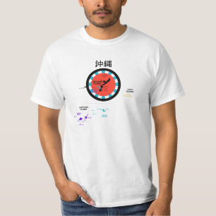 Okinawan-Inseln Karte T-Shirt