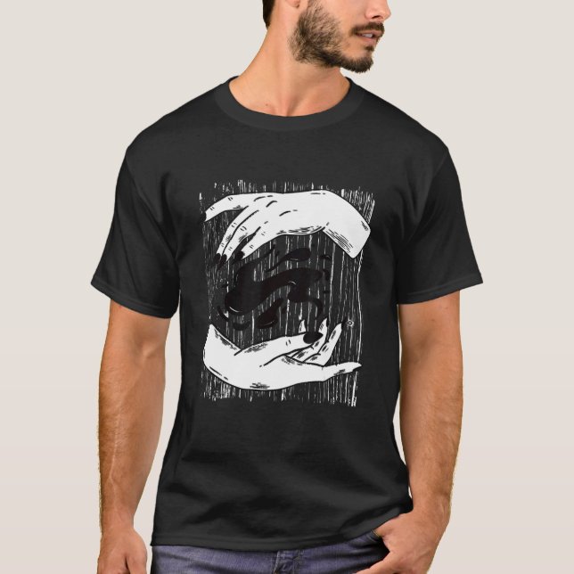 Okkult Witcher Hands Hexen Tarot Gothic Hexe Wi T-Shirt (Vorderseite)