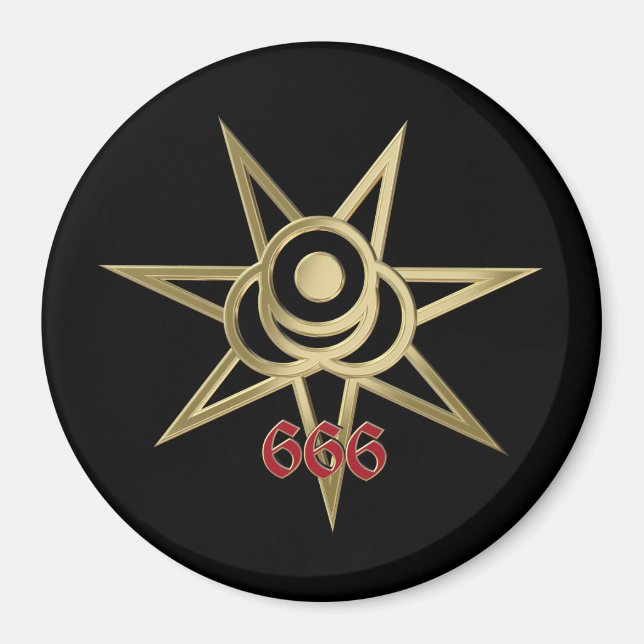 Okkulter Septagramm Magnet (Vorne)