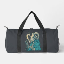 Okkultes rauchendes Widder-Schädel-Duffel-Tasche