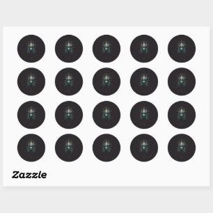 Okkultes Spinnen-Mystik-Geometrie-Dunkle Kunst Runder Aufkleber