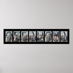 OKLAHOMA Alphabet Letter Name Art Poster