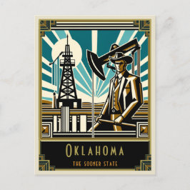 Oklahoma | Art Deco Postkarte