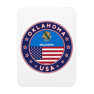 Oklahoma-Aufkleber, Telefongehäuse Magnet