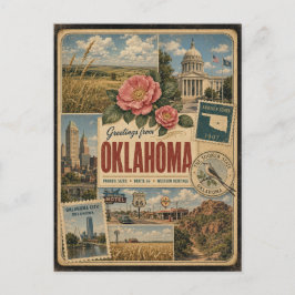Oklahoma Authentische Vintage-Postkarte Postkarte