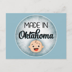 Oklahoma Baby Funny Blue New Boy Carte postale