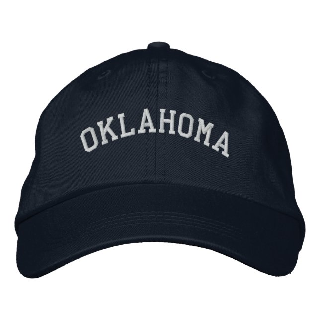 Oklahoma bestickte, anpassbare Marine Bestickte Baseballkappe (Vorderseite)