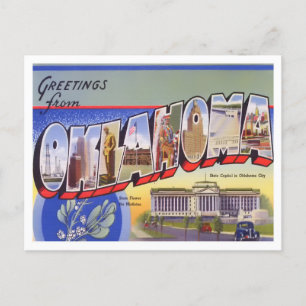 Oklahoma Big Letters Postkarte