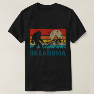 Oklahoma Bigfoot Retro-Bergkunst T-Shirt