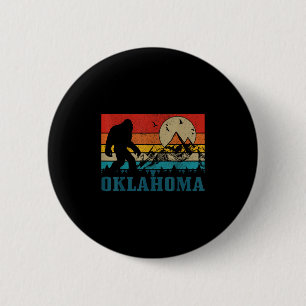 Oklahoma Bigfoot Vintage Berge Wandern Camping Button