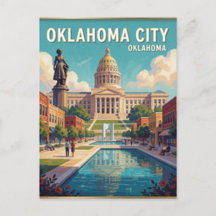 Oklahoma City Bricktown Reise Postkarte