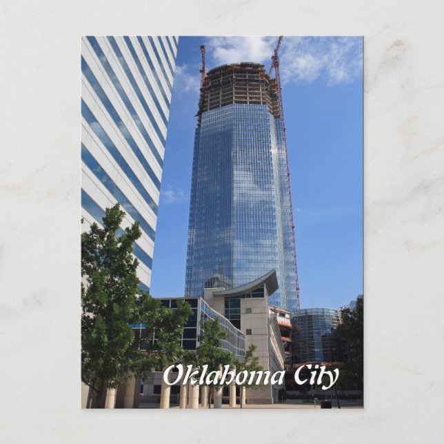 Oklahoma City, Devon Tower Construction Postcard Postkarte (Vorderseite)