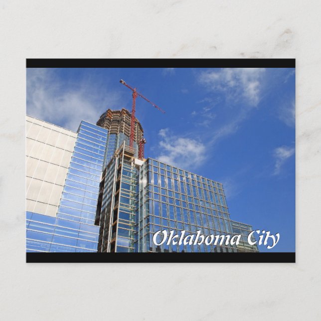 Oklahoma City, Devon Tower Construction Postcard Postkarte (Vorderseite)