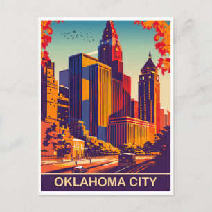 Oklahoma City im Herbst, Reise Postkarte
