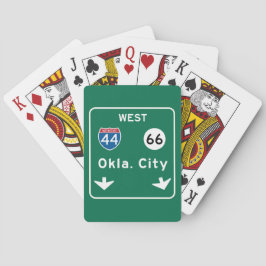 Oklahoma City, OK Road Sign Spielkarten