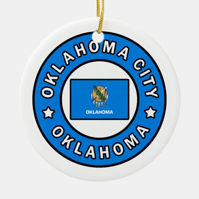 Oklahoma City Oklahoma Keramik Ornament (Vorne)