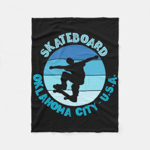 Oklahoma City Oklahoma Skateboarder Urne Skateboar Fleecedecke