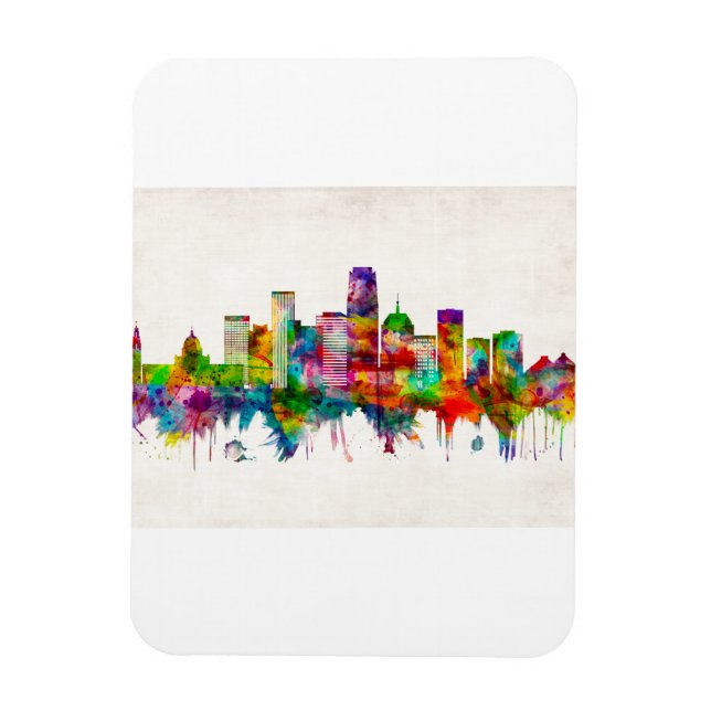 Oklahoma City Oklahoma Skyline Magnet (Vertikal)