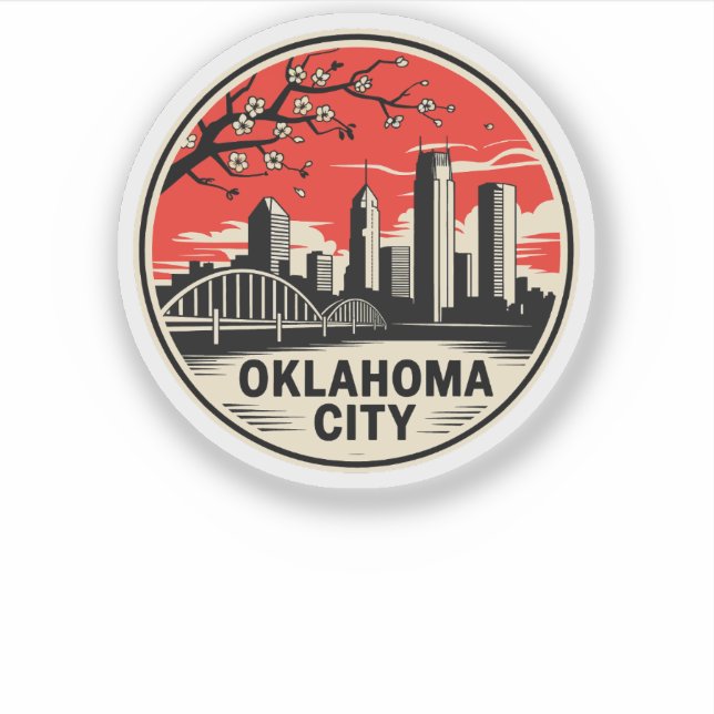 Oklahoma City Oklahoma USA Aufkleber (Vorderseite)