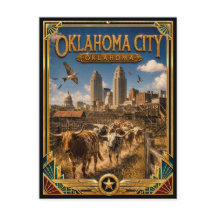 Oklahoma City Oklahoma Vintage Art Deco Golden Age