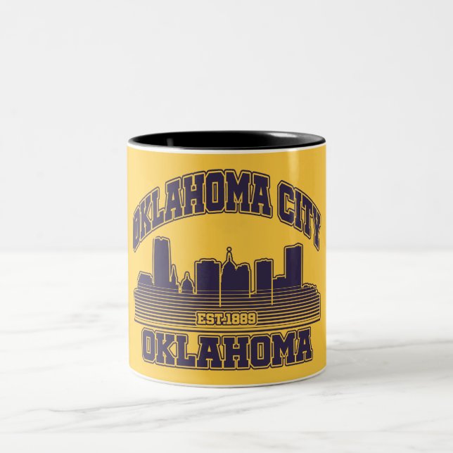 Oklahoma City, Oklahoma Zweifarbige Tasse (Mittel)