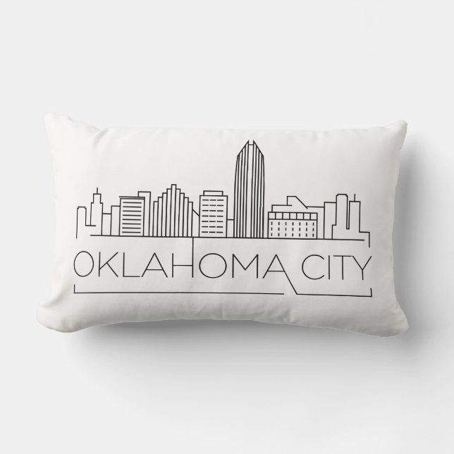 Oklahoma City Skyline Lumbar Coussin (Recto)