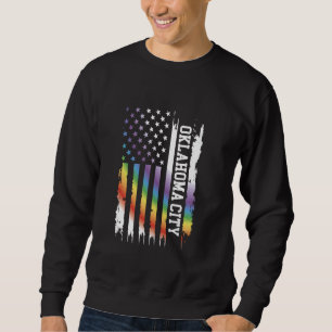 Oklahoma City United Staaten Distressed Rainbow w  Sweatshirt
