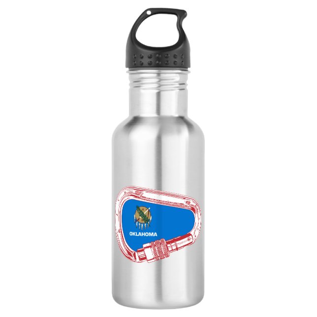 Oklahoma Climbing Carabiner Edelstahlflasche (Vorderseite)