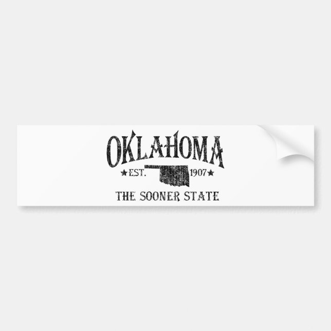 Oklahoma - Der frühere Staat Autoaufkleber (Vorne)