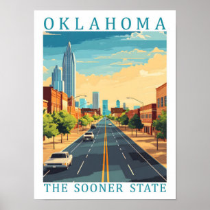 Oklahoma der Sooner-Staat USA Reiseort Poster