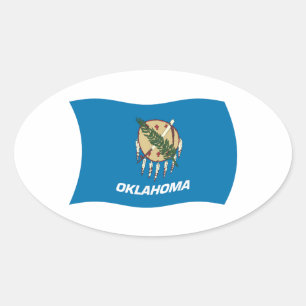 Oklahoma-Flag-Aufkleber Ovaler Aufkleber