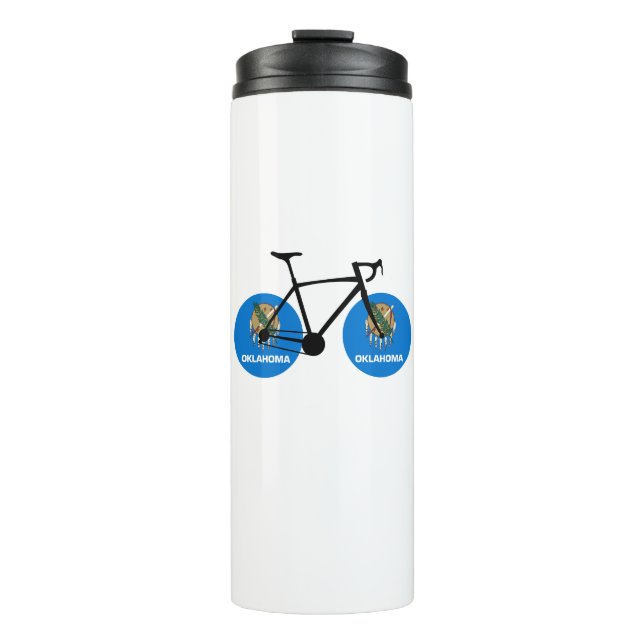Oklahoma Flag Cycling Thermosbecher (Vorderseite)