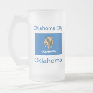 Oklahoma Flag Karte Stadt Tasse